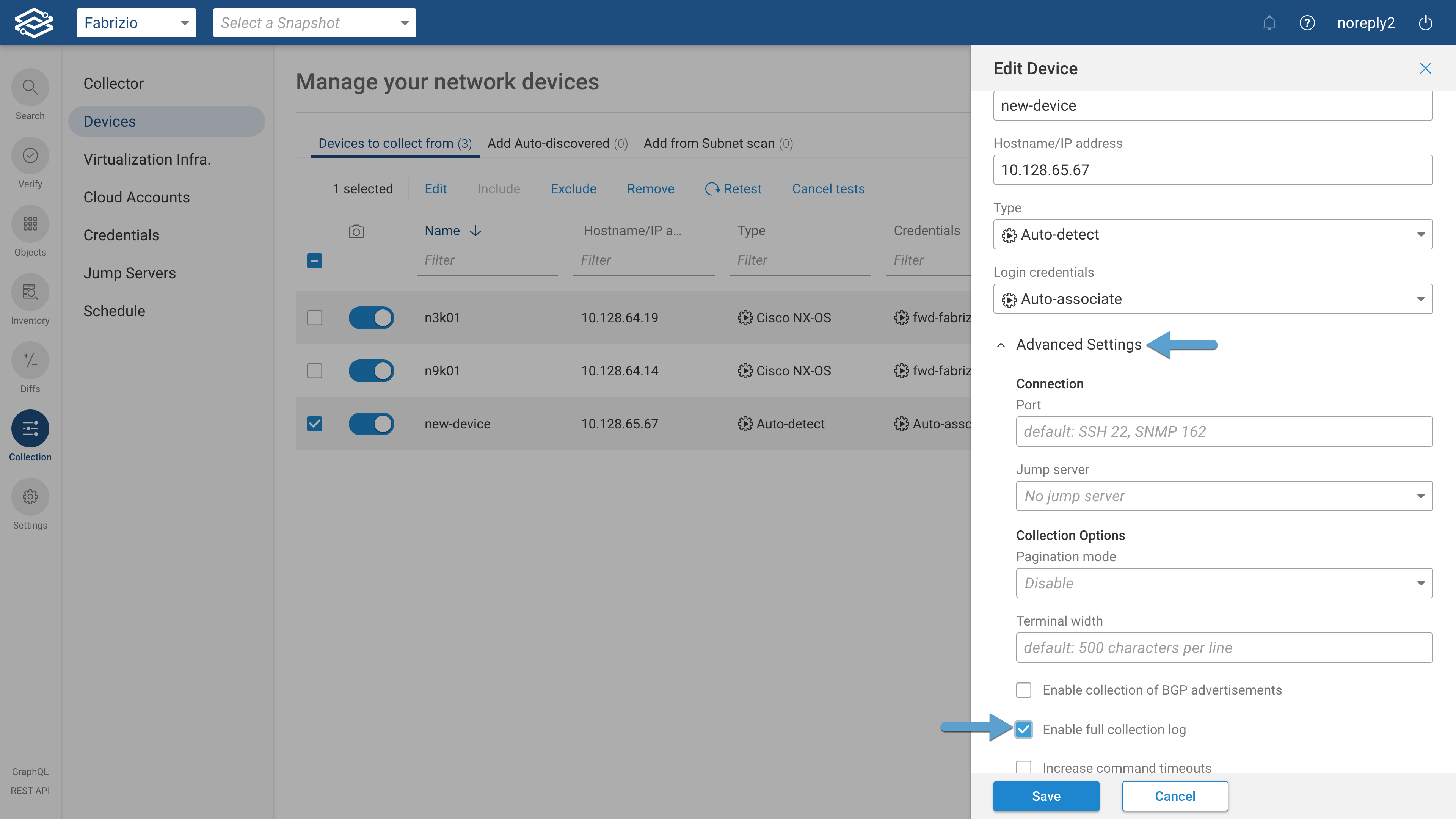 Enable Collection debugging