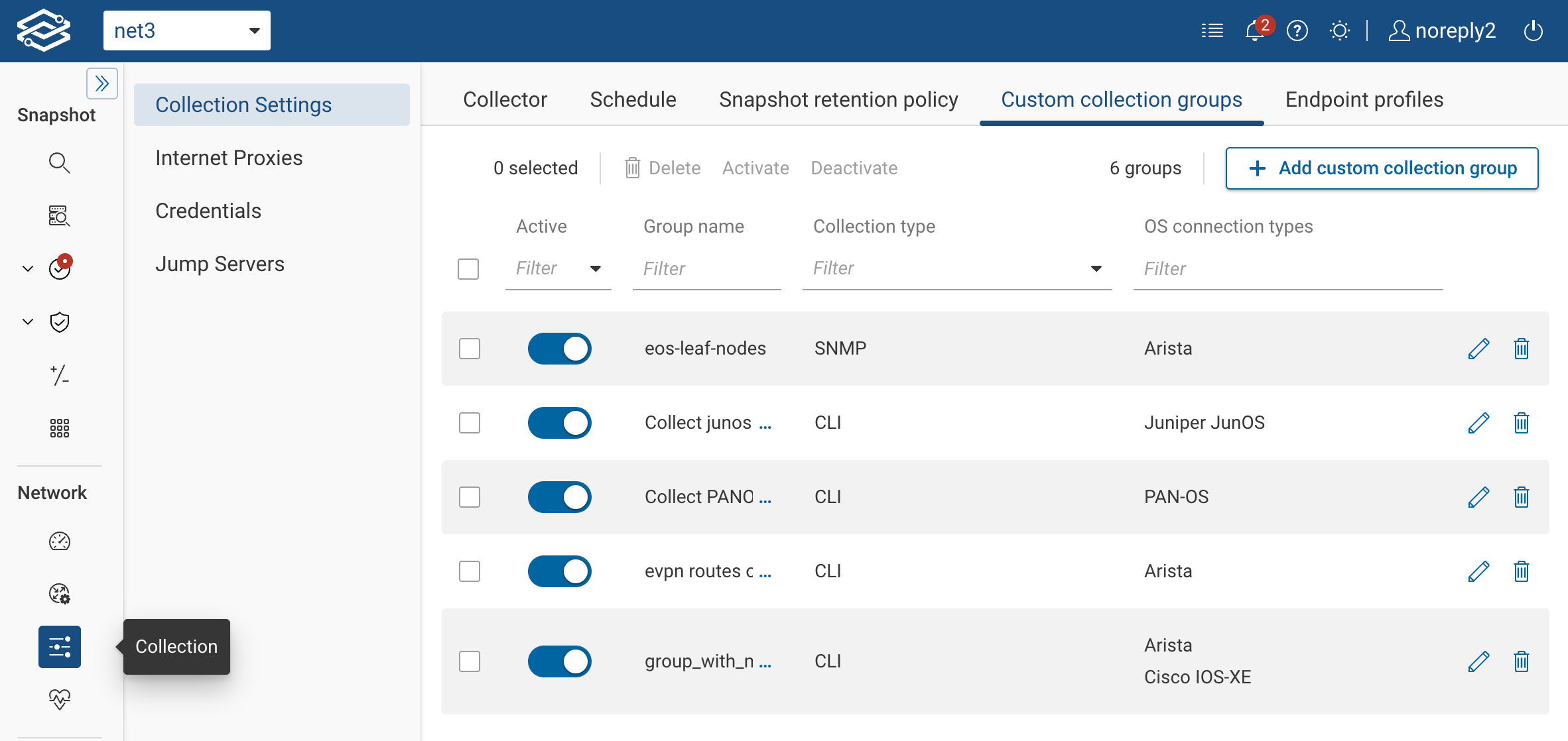 Add a Custom collection group