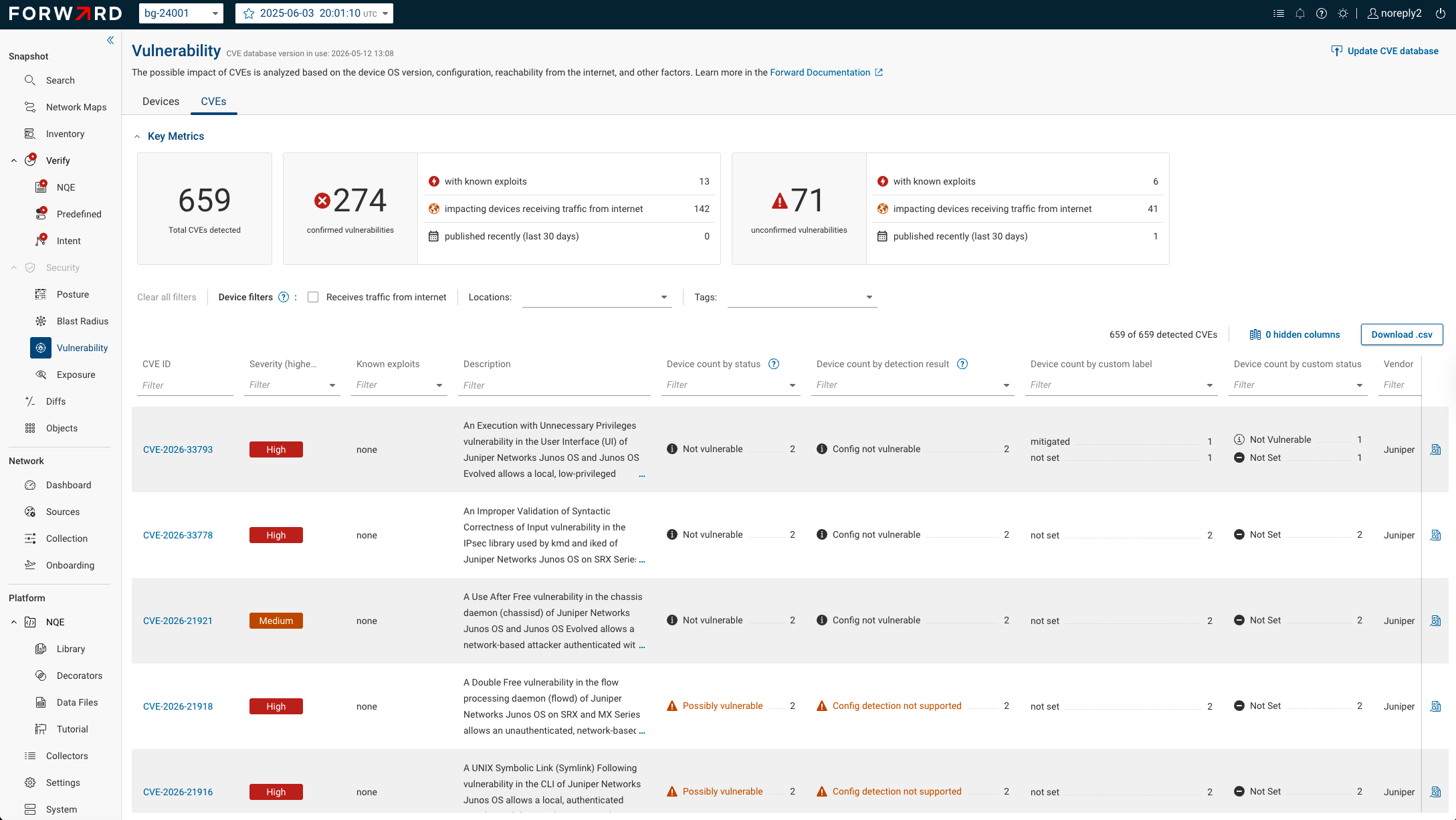 Custom Label in CVE Impacted Device View