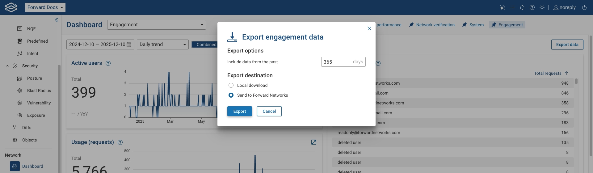 Exporting Engagement Data