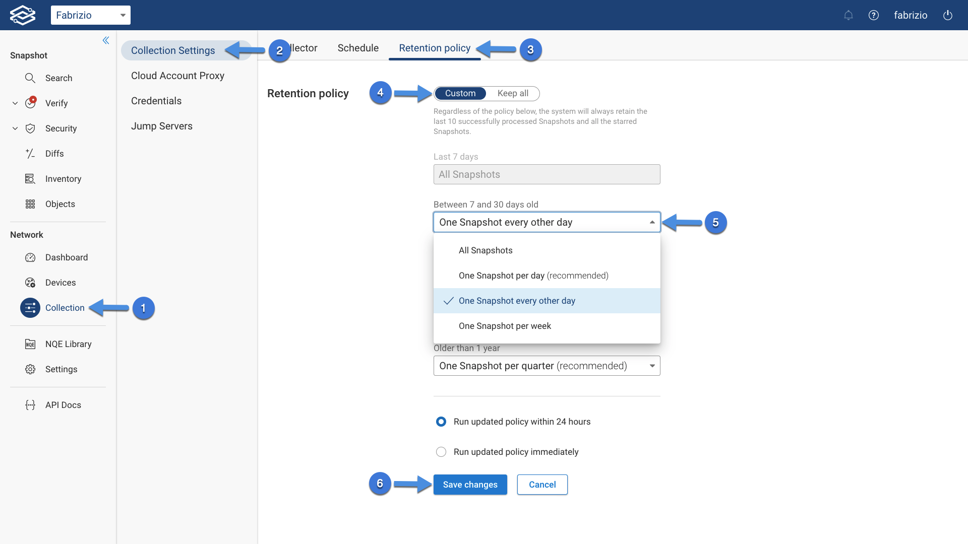 Custom Data Retention