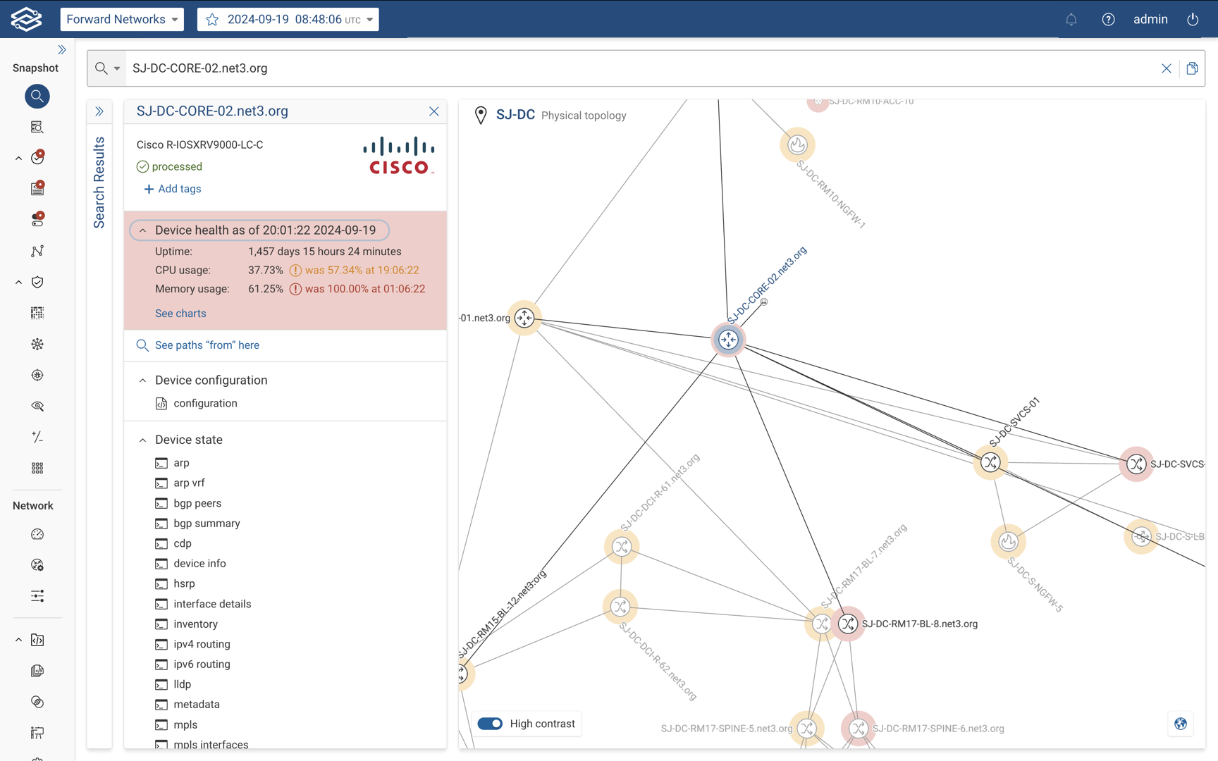 Device Perf device card