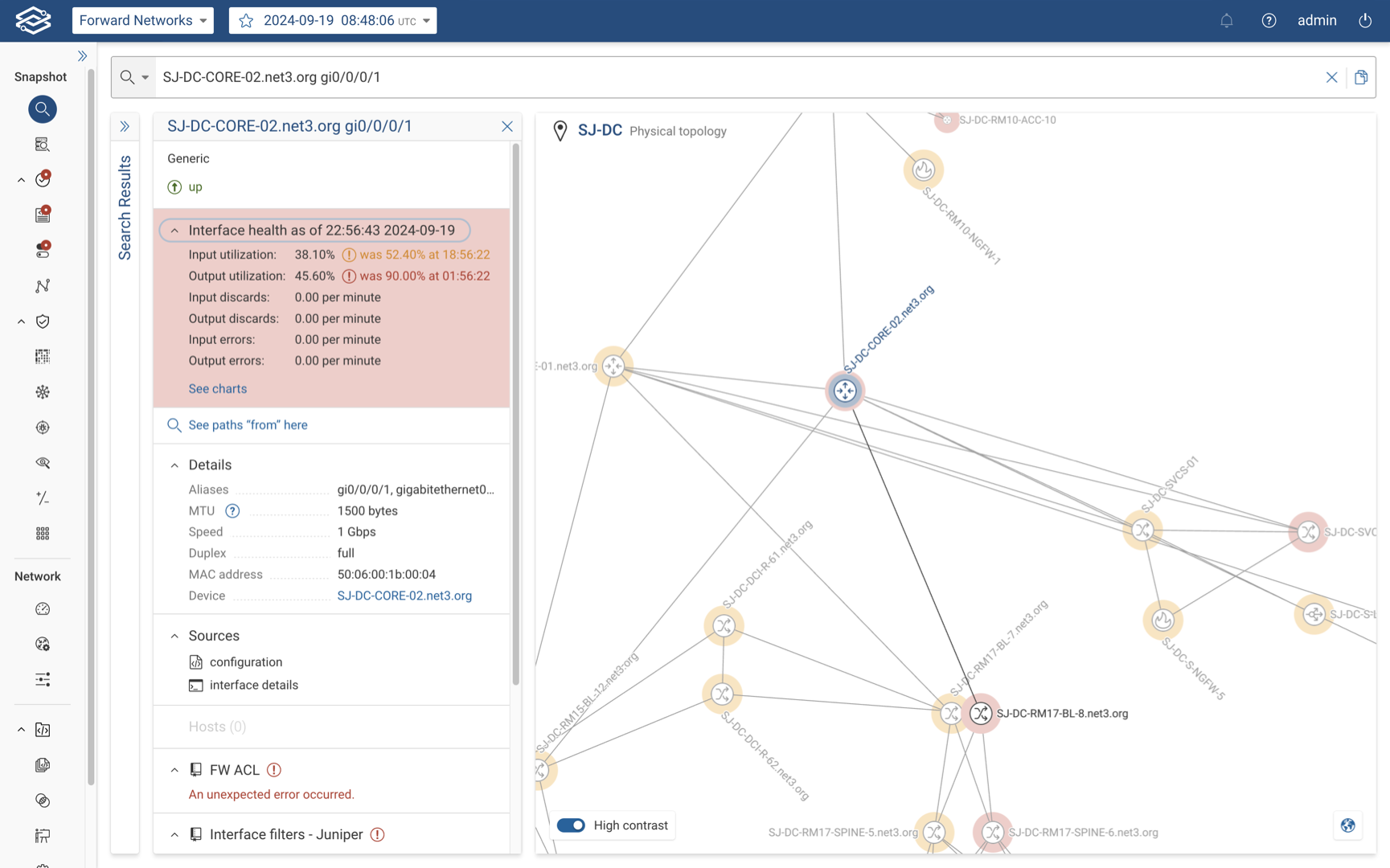 Device Perf interface card