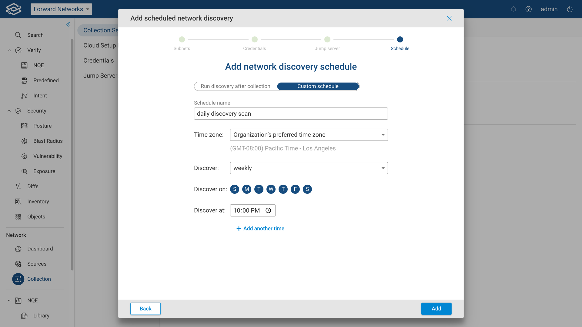 Discovery Custom Schedule