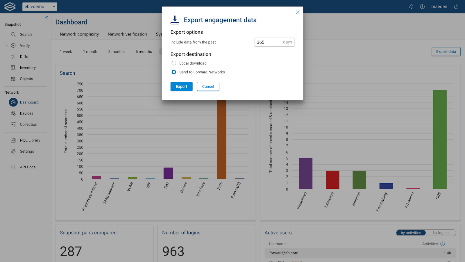 Exporting Engagement Data