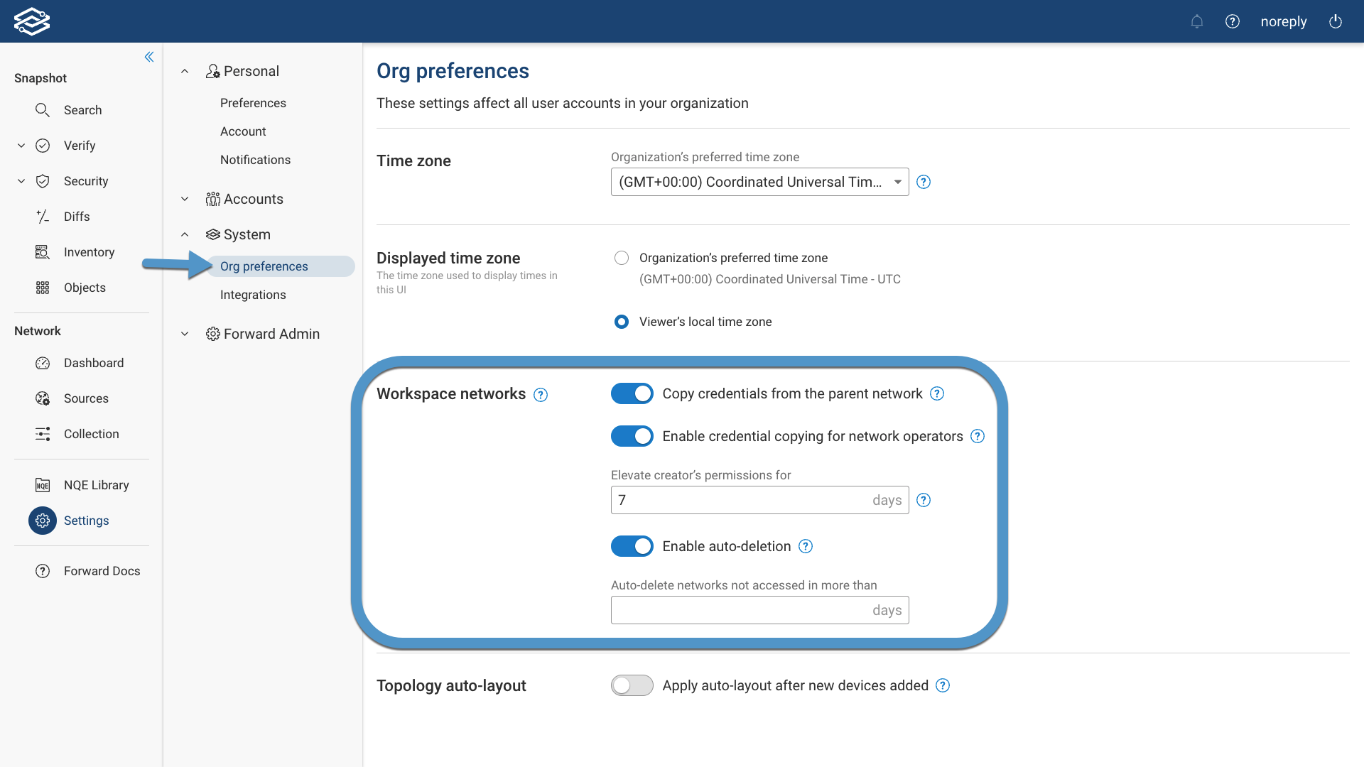 Global Settings - RBAC