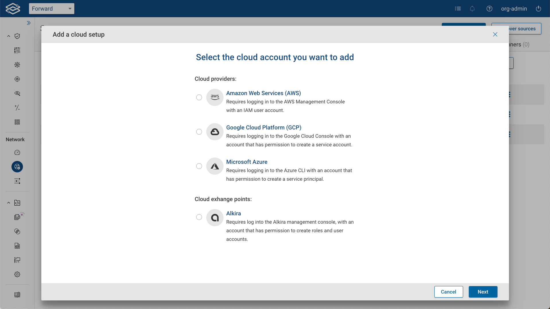 Guided Setup Cloud