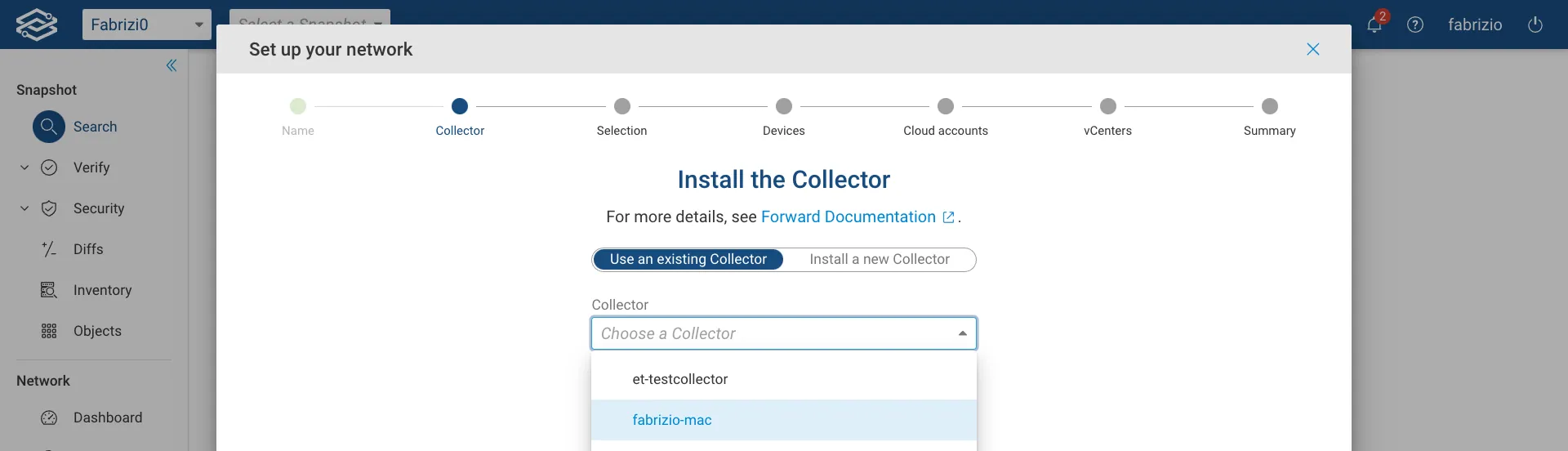 Guided Setup Select Collector
