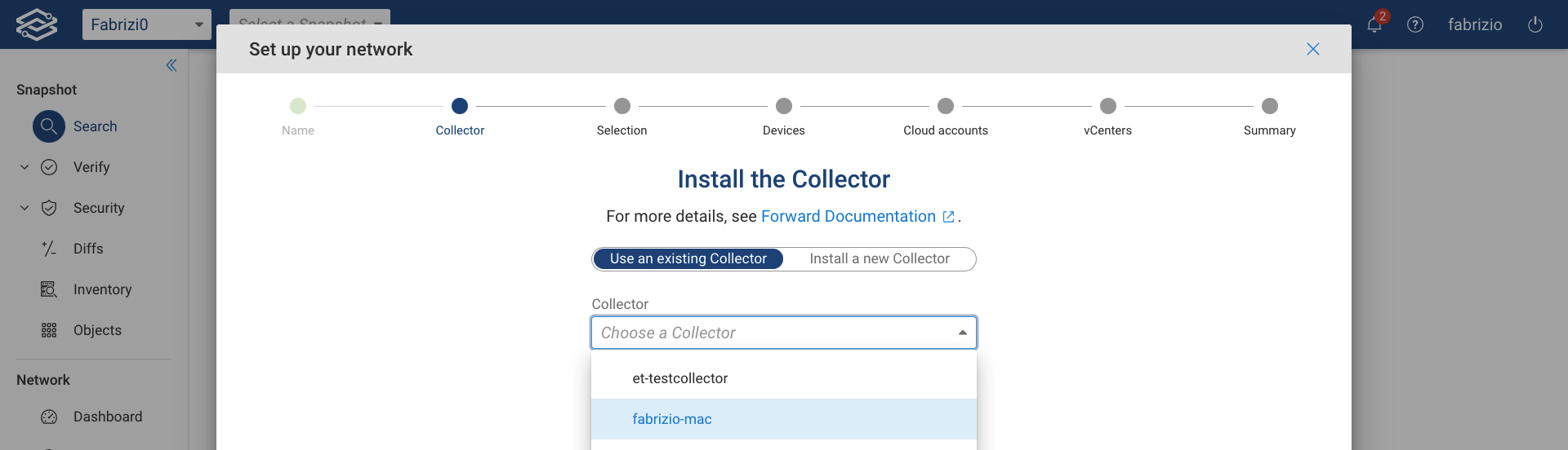 Guided Setup Select Collector