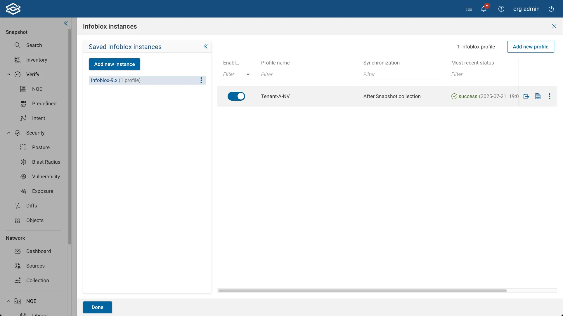 Configuring an Infoblox Profile