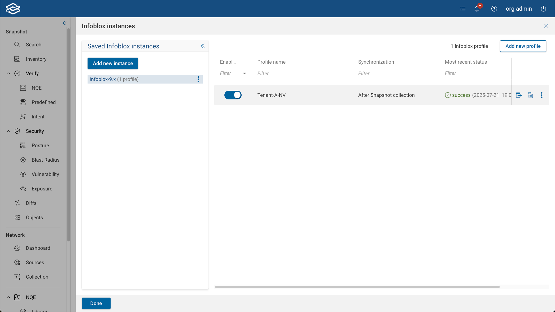 Configuring an Infoblox Profile