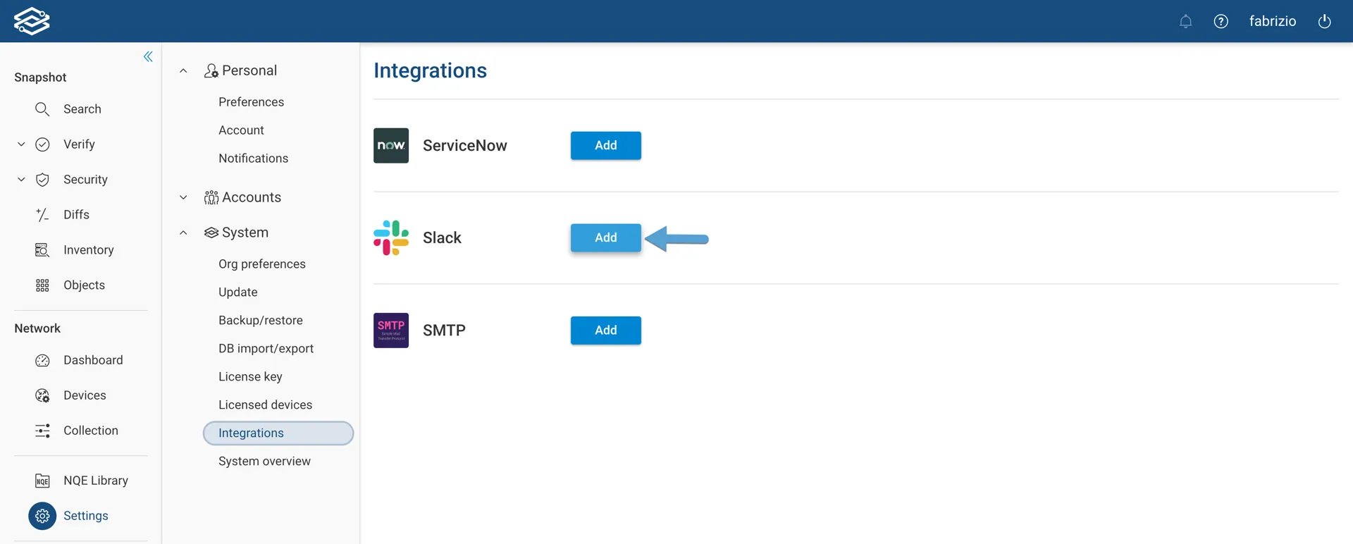Add Slack Integration