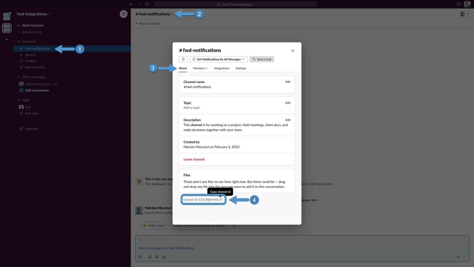 Configure Slack Channel ID