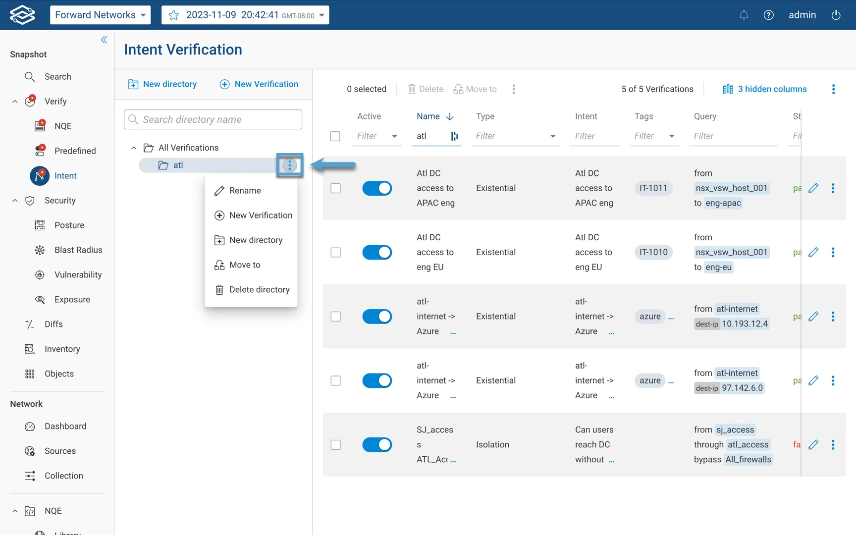 Editing Verification Directories