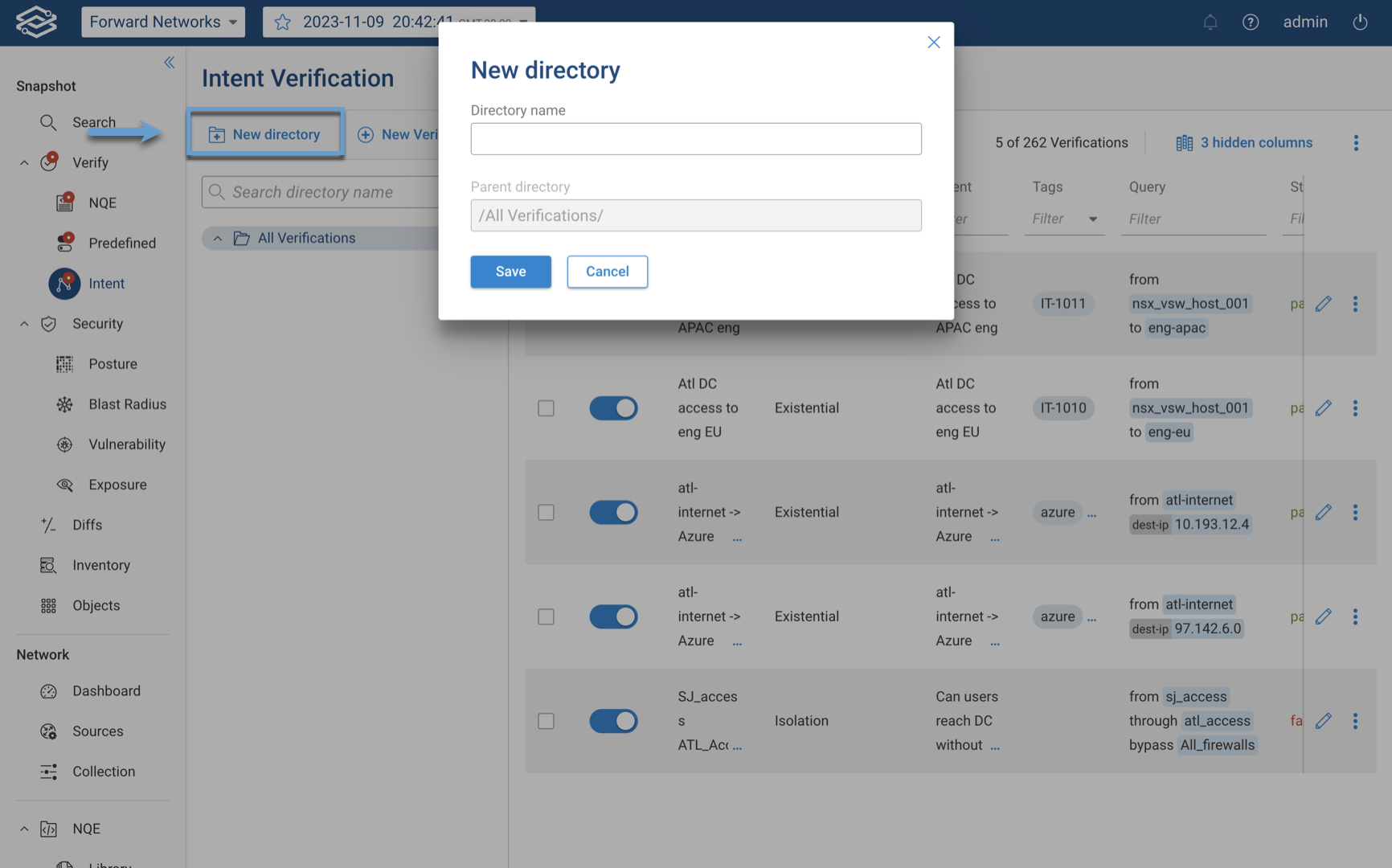 Creating Verification Directories