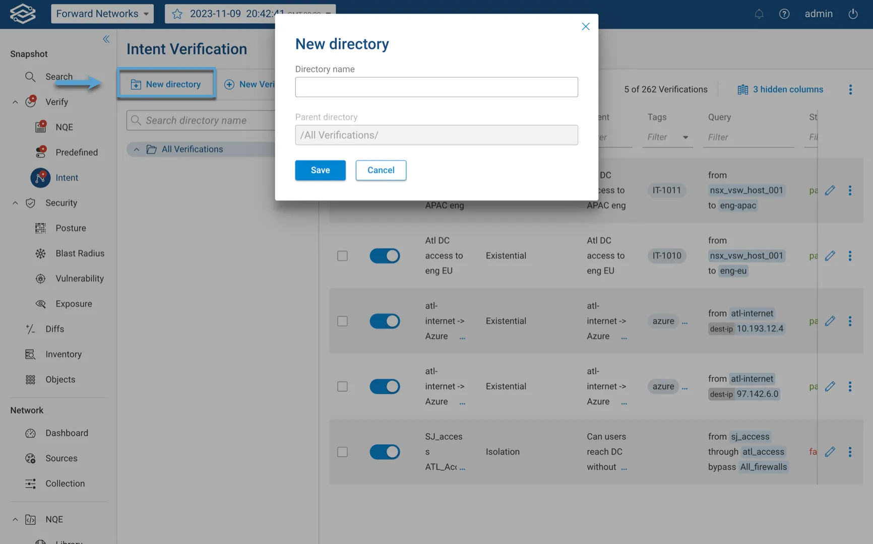 Creating Verification Directories