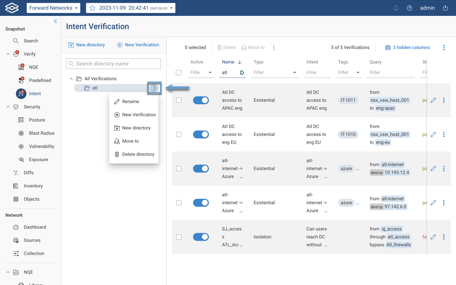 Editing Verification Directories