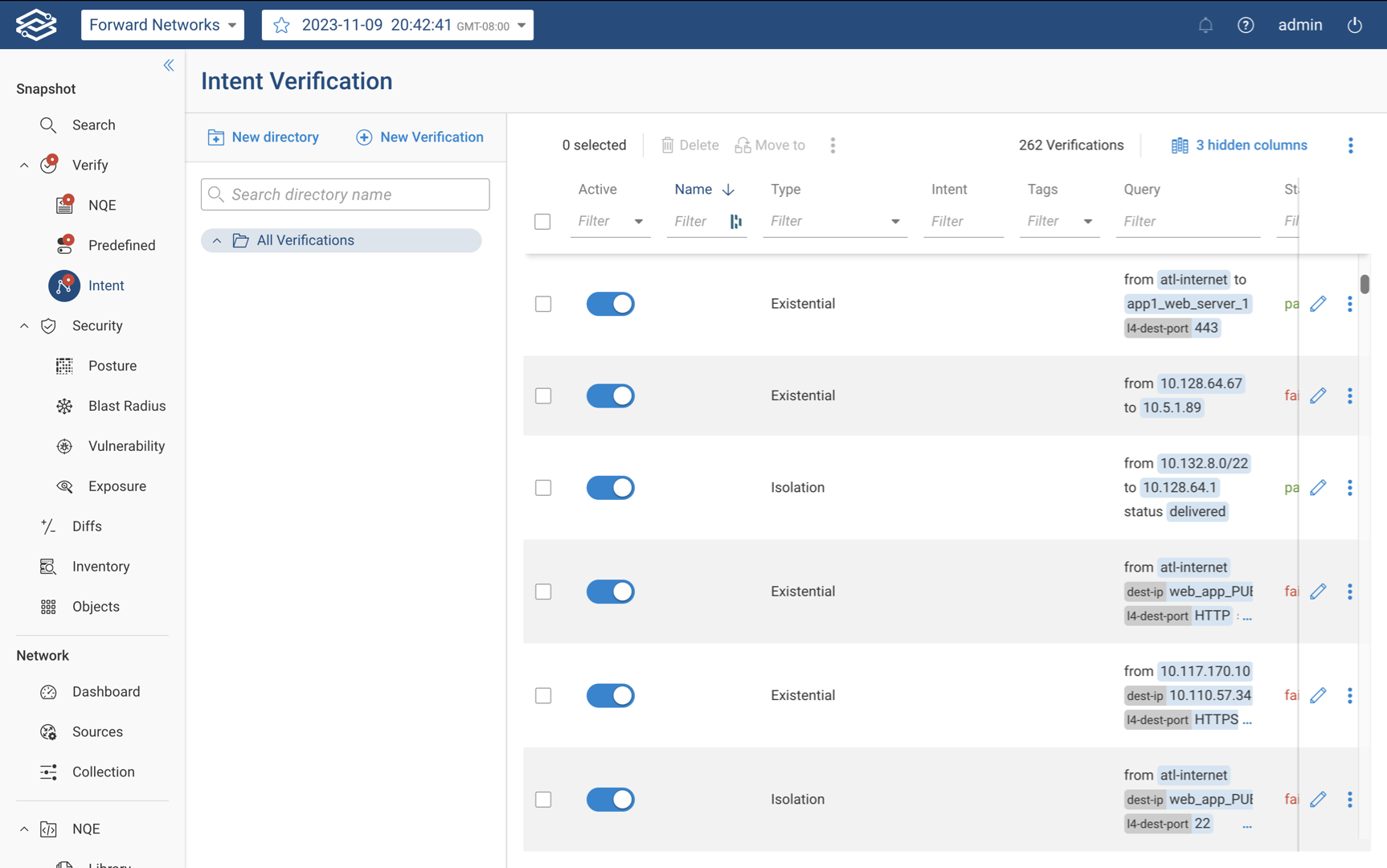 Intent Verification Page