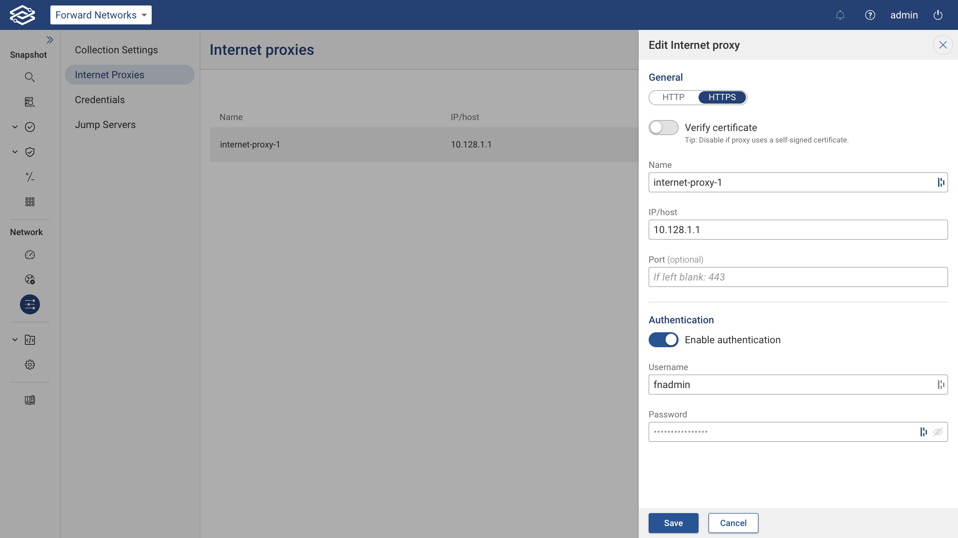 Editing an Internet Proxy