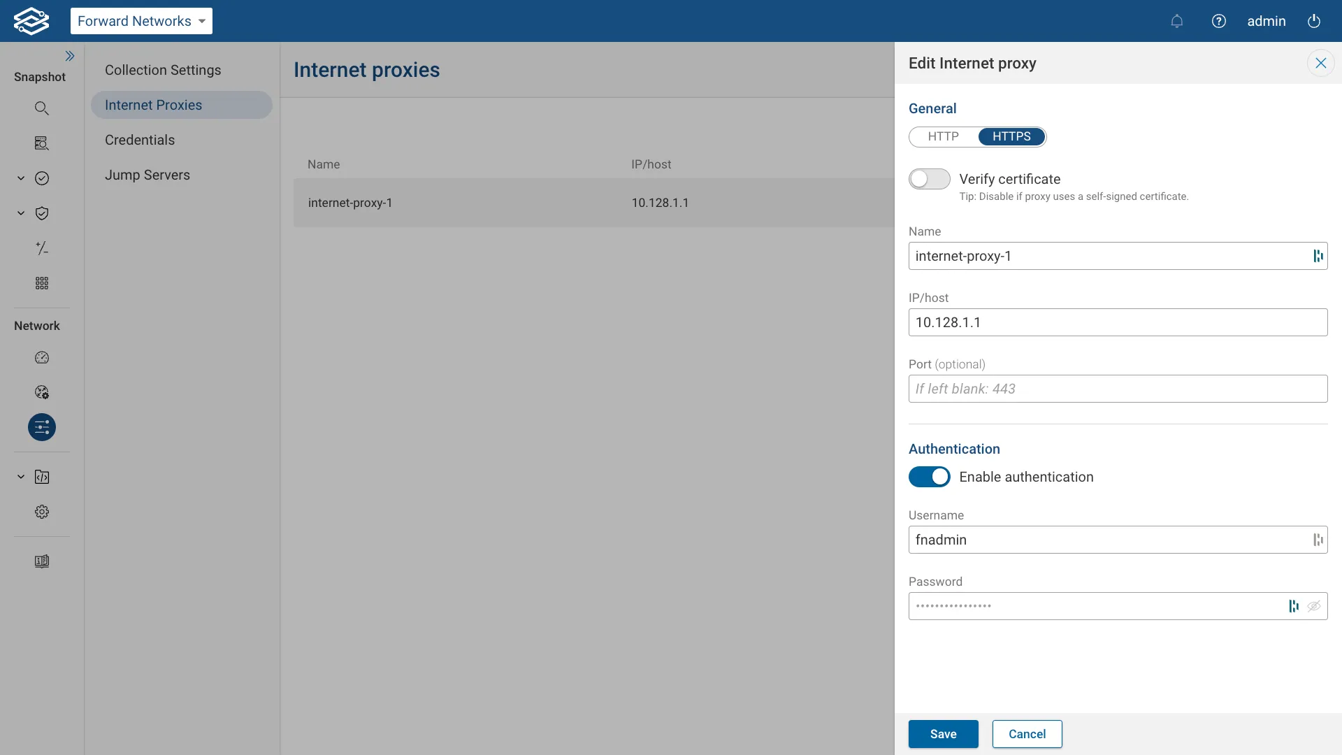 Editing an Internet Proxy