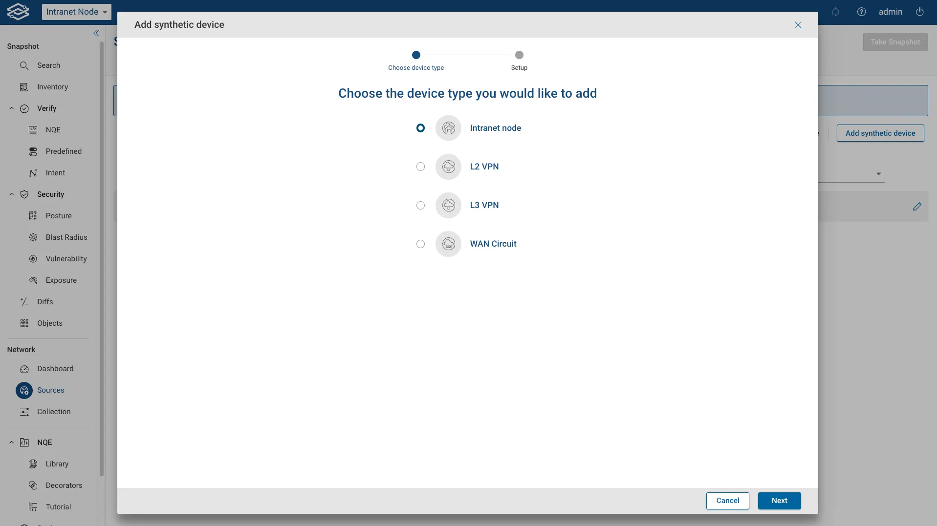 Add Intranet node