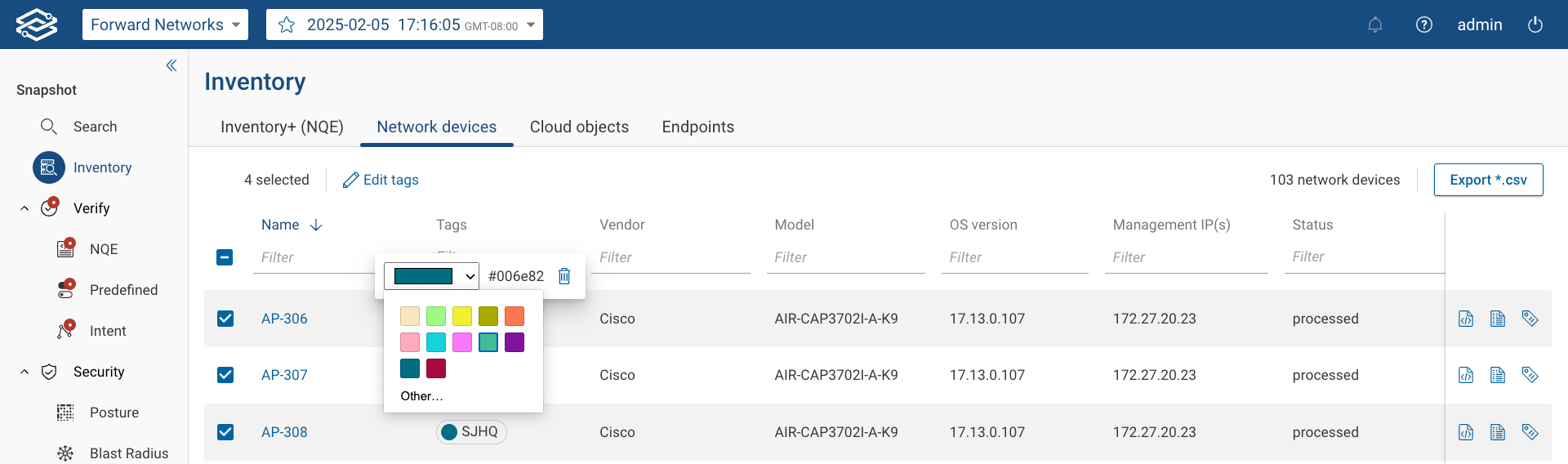 Inventory Network Devices