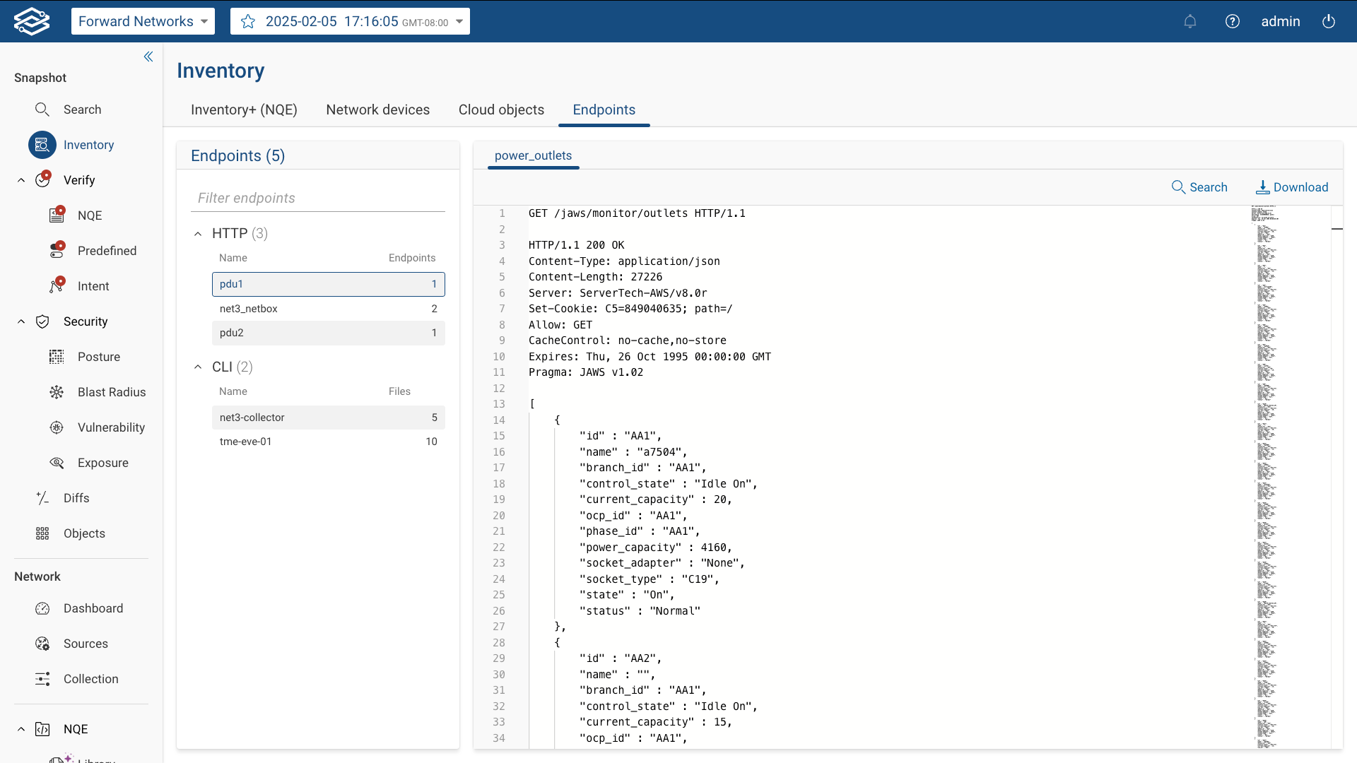 Inventory Network Endpoints