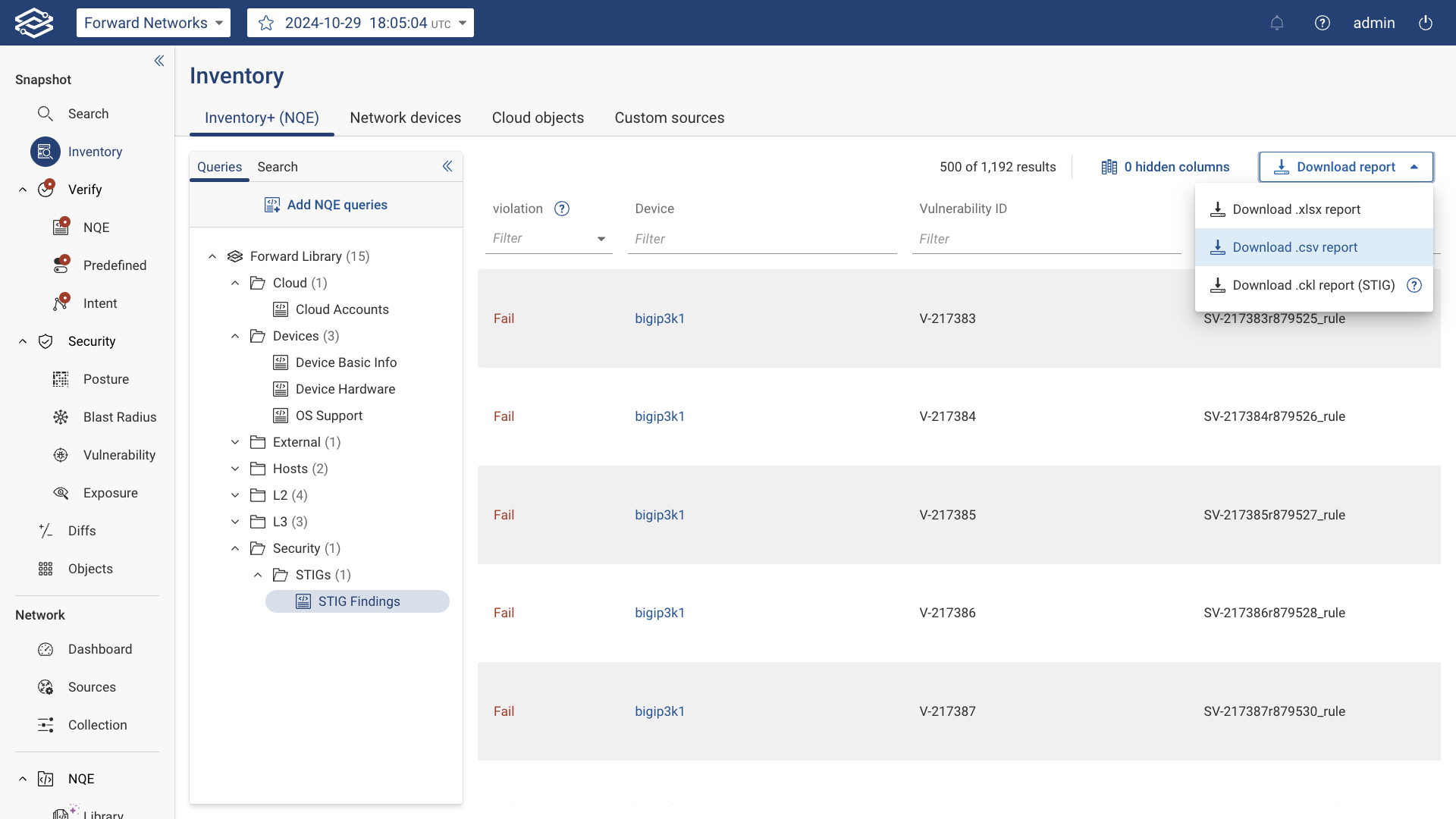 Inventory+ Download Report