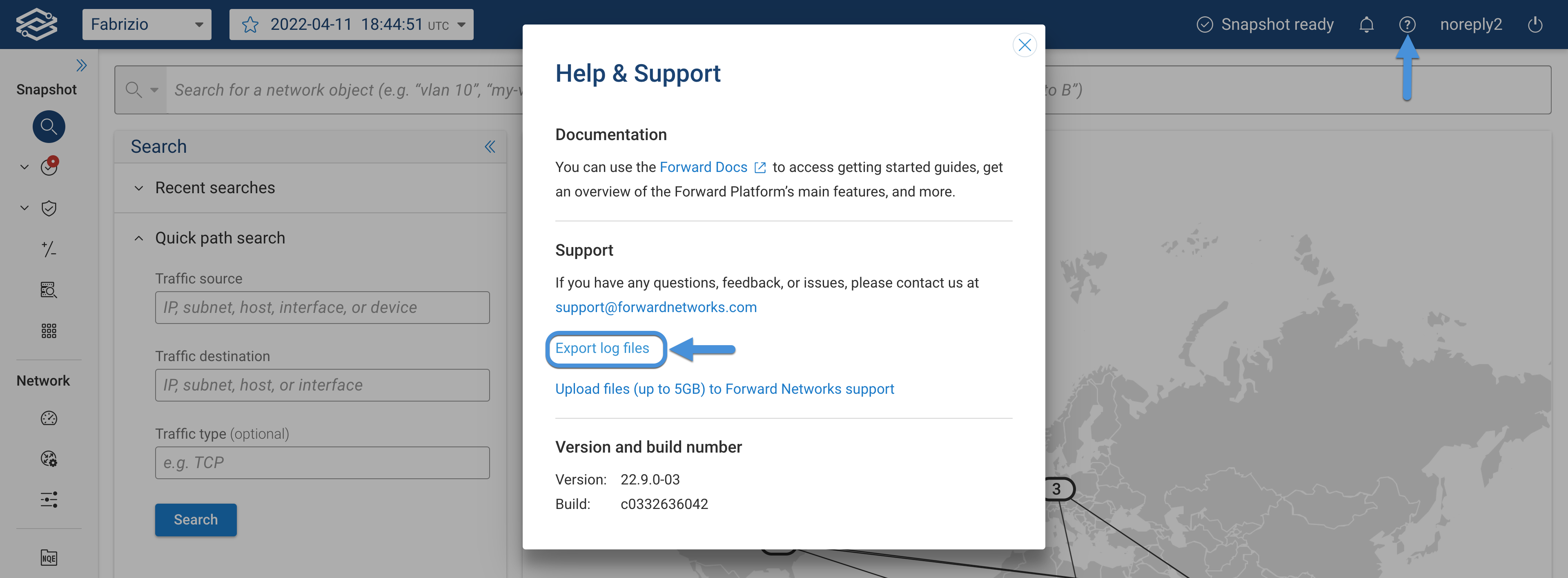 Download Logs from GUI