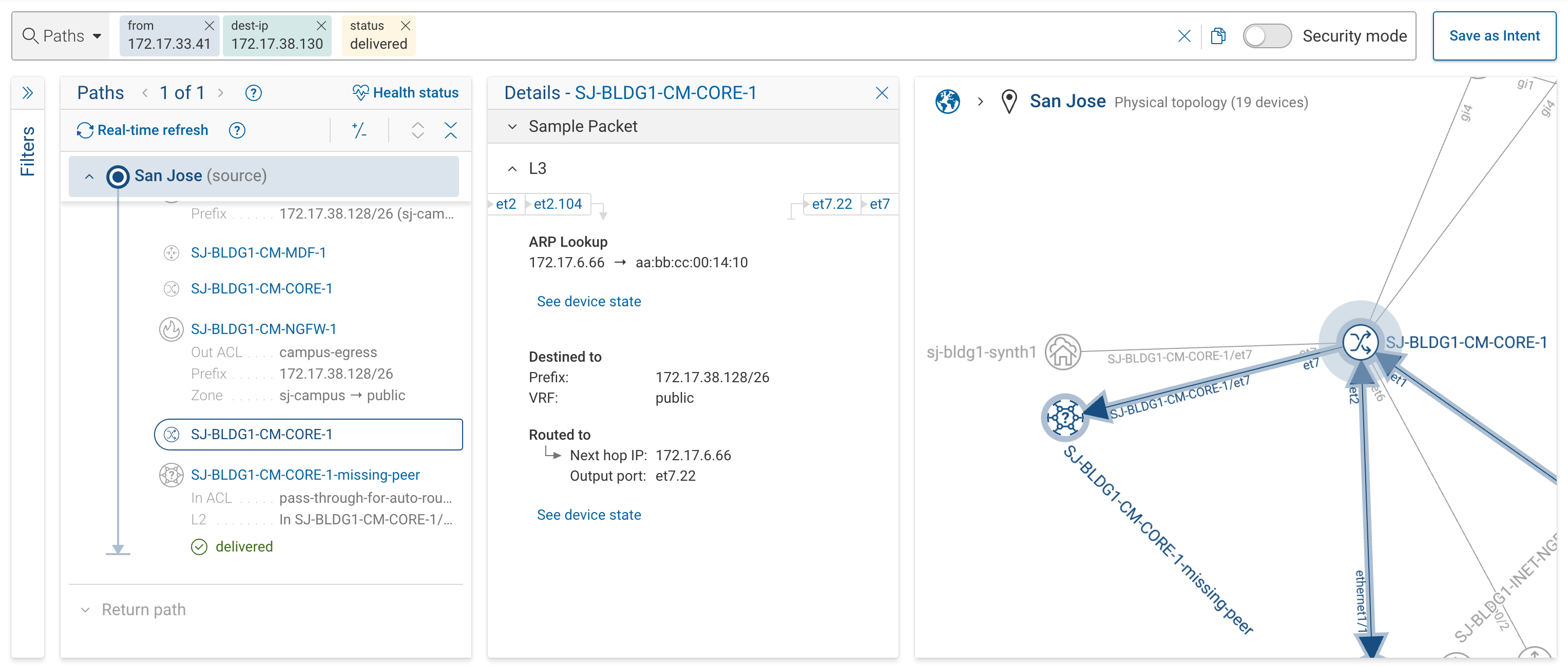 Path to missing peer