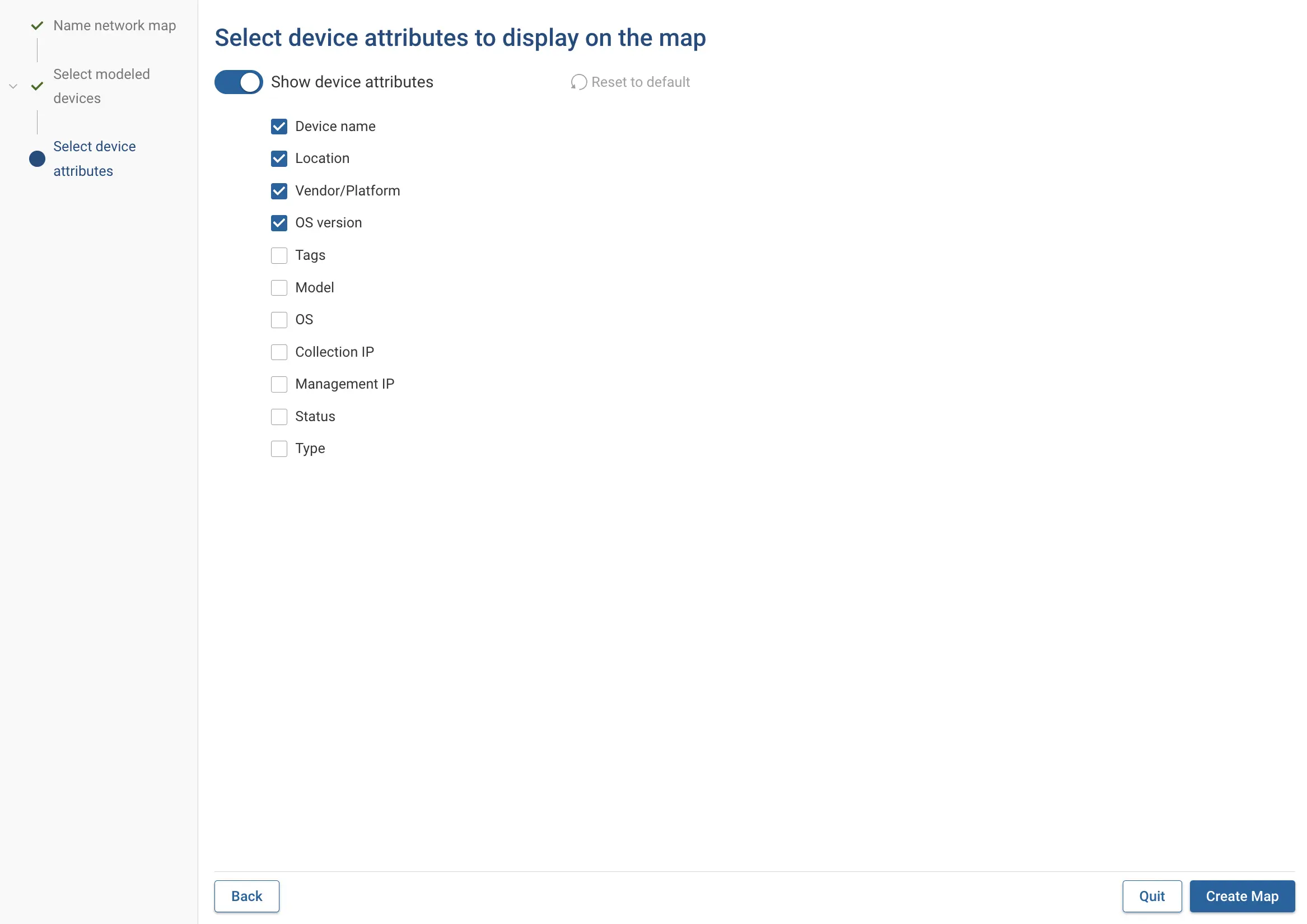 Select device attributes