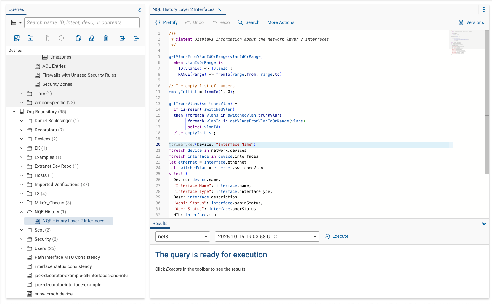 Adding a primary key annotation in the NQE Library.
