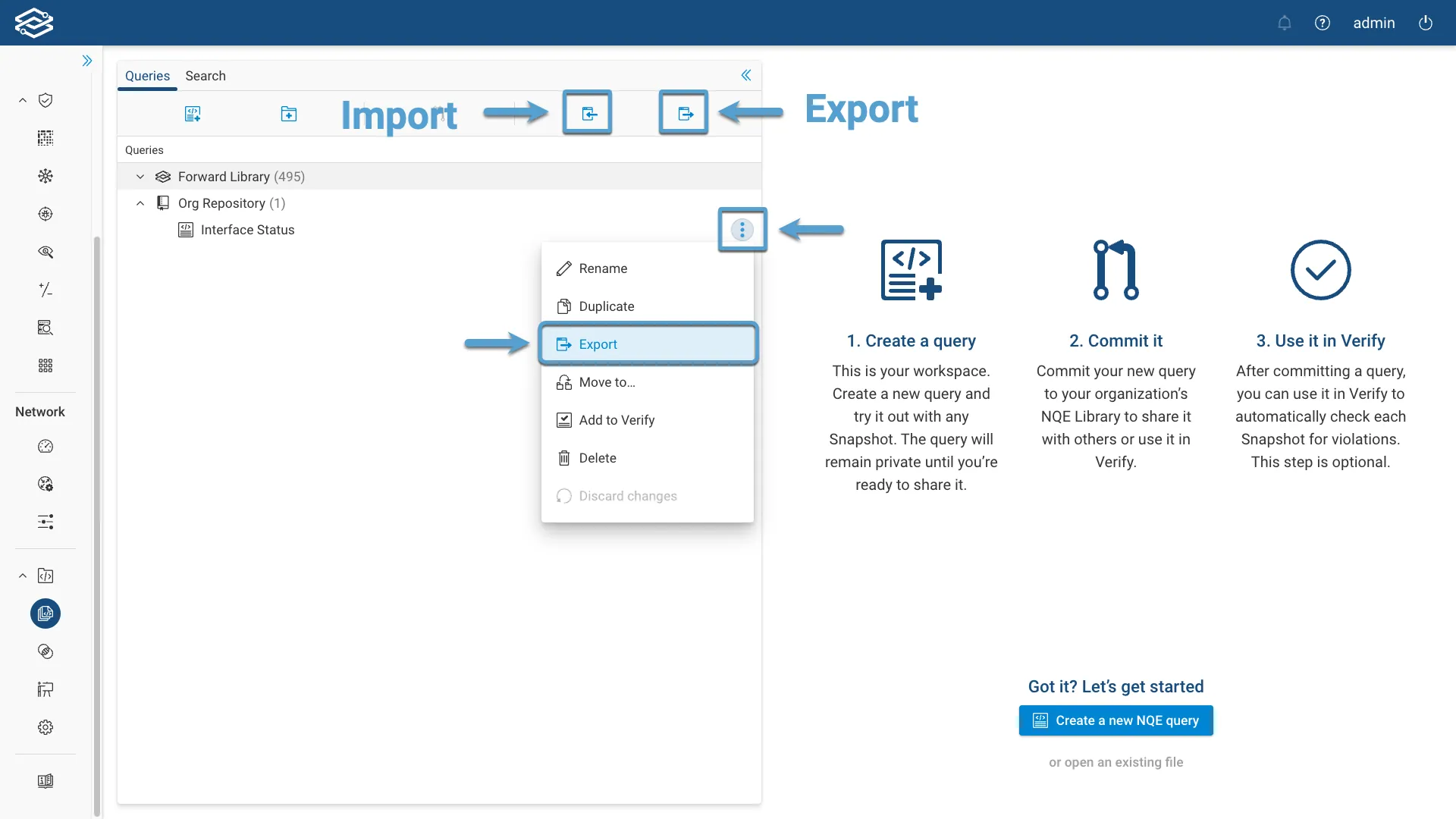 NQE Library Export