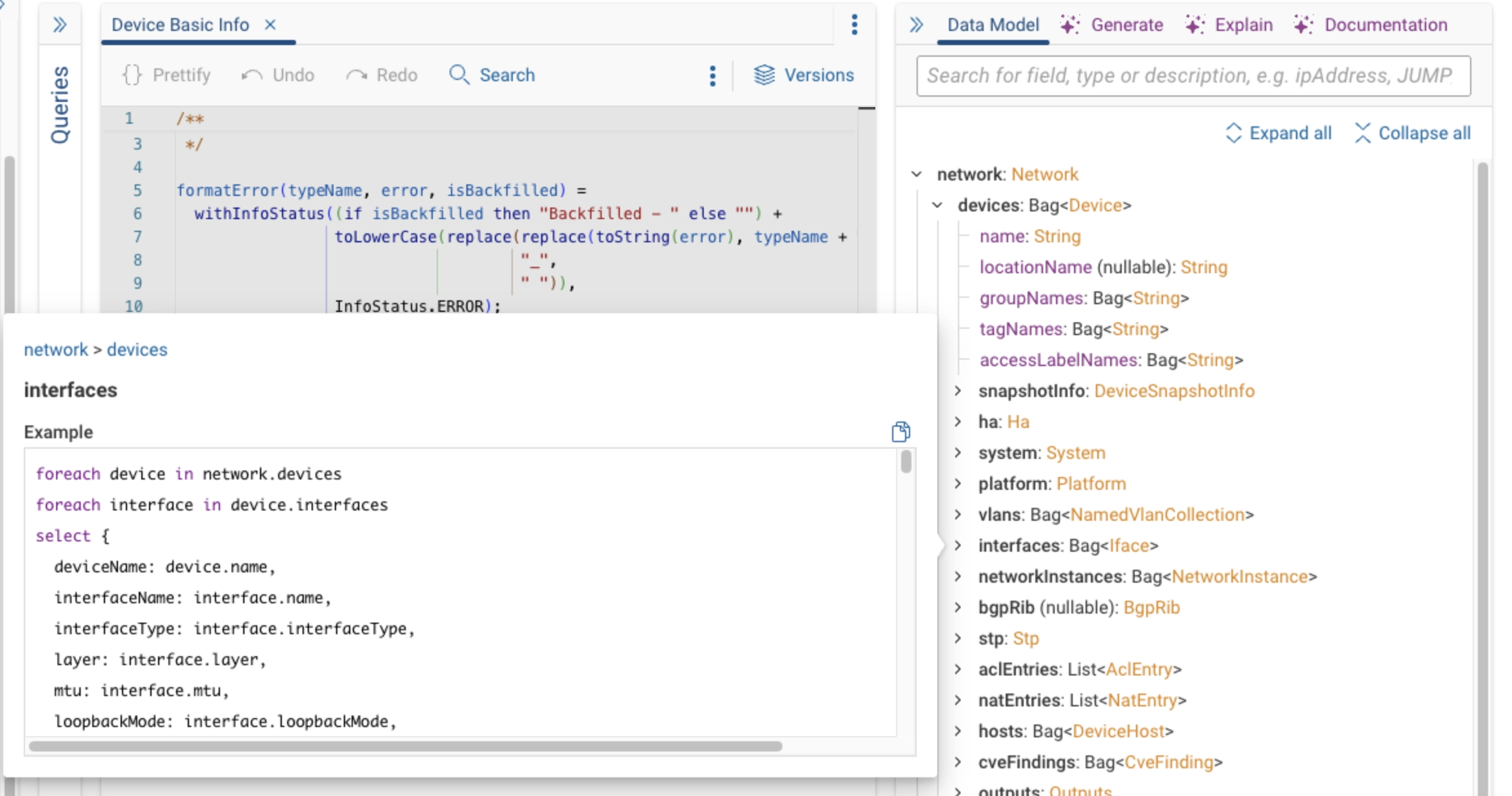 NQE Library Help Pane