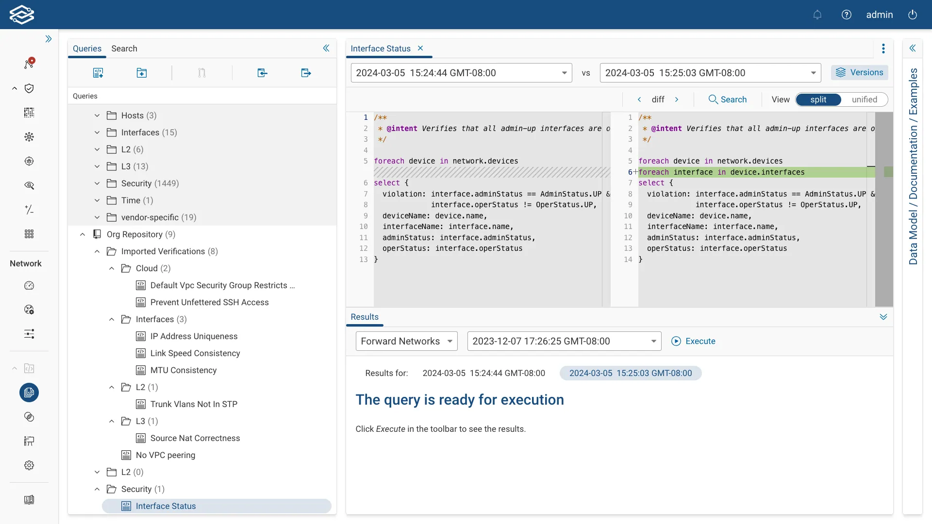 NQE Query History View