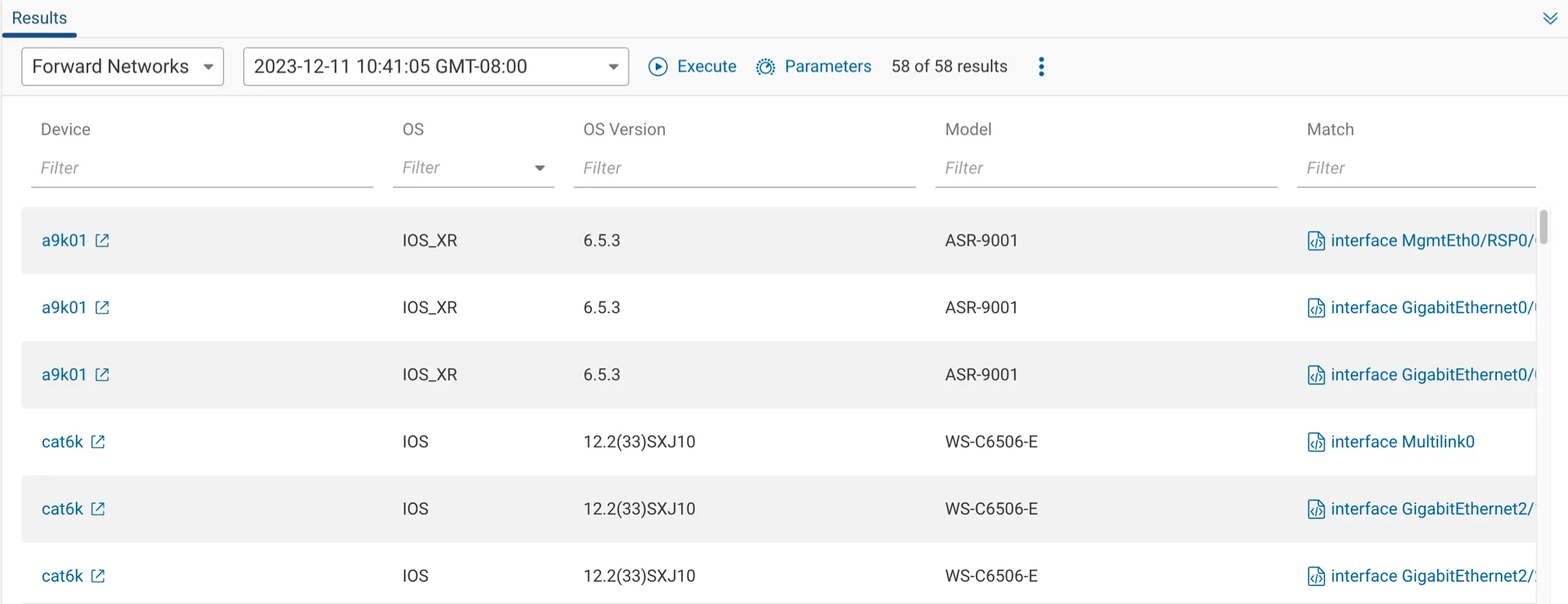 NQE Results Pane