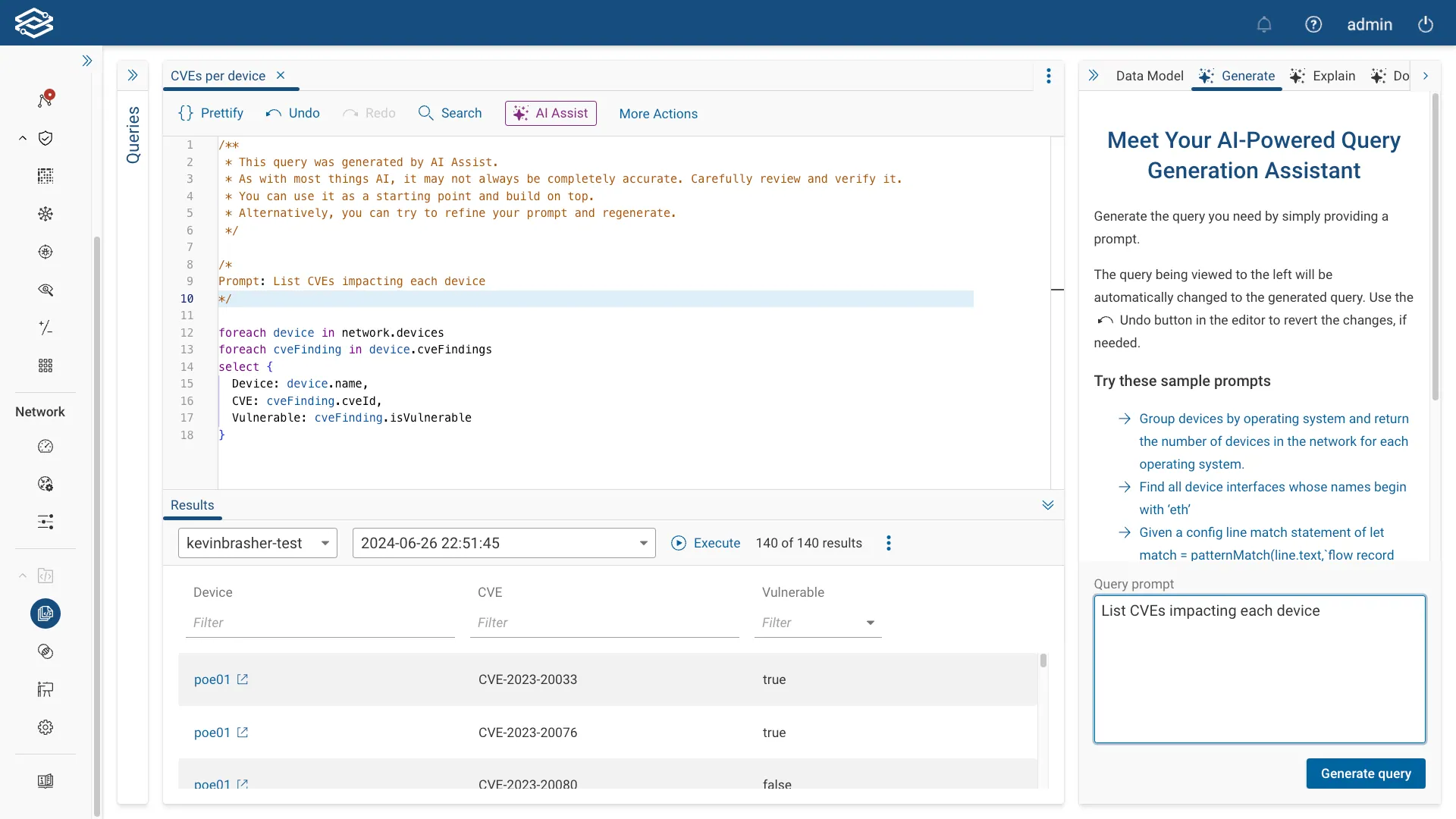 NQE Query Generator AI Assist
