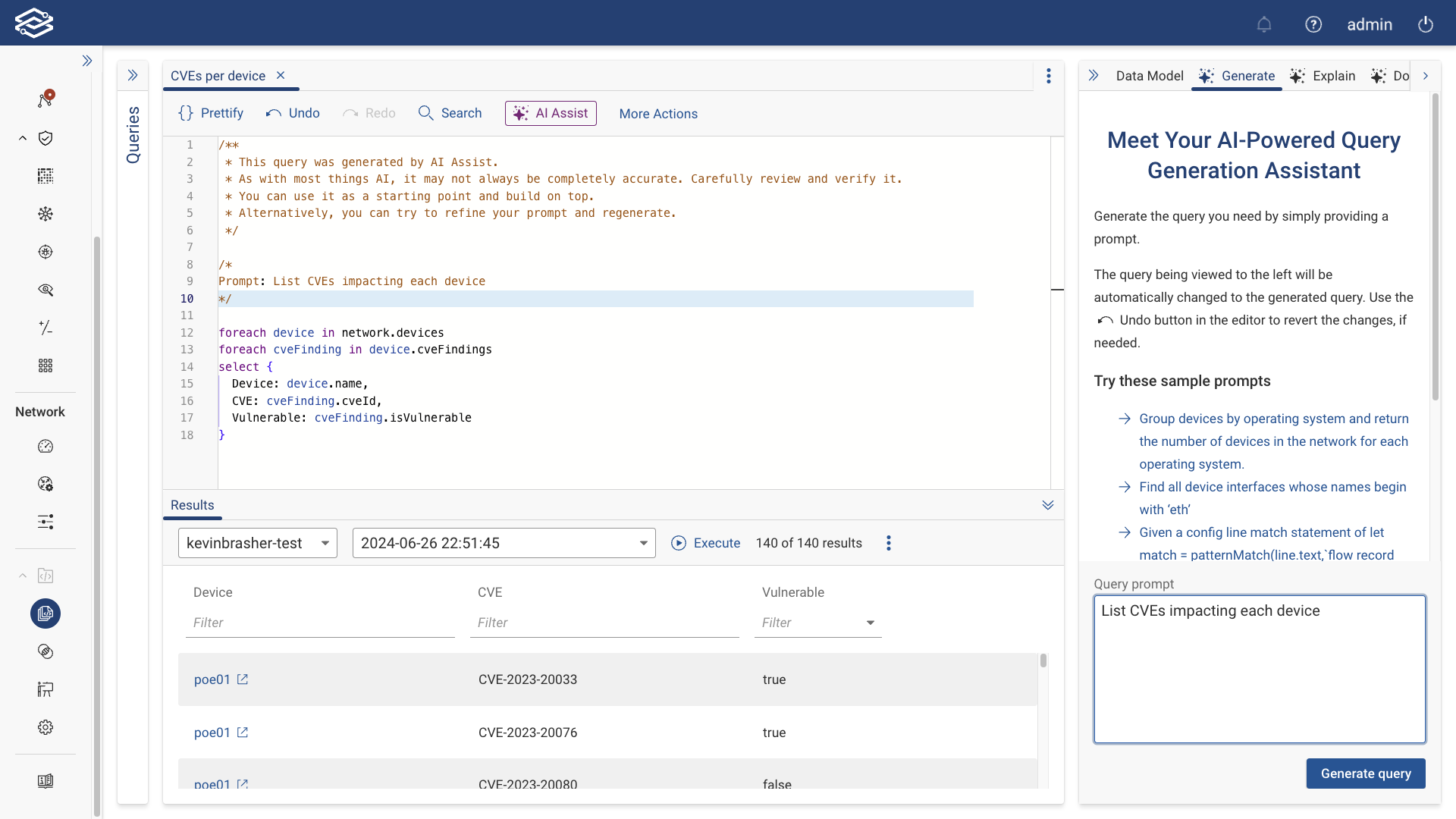 NQE Query Generator AI Assist