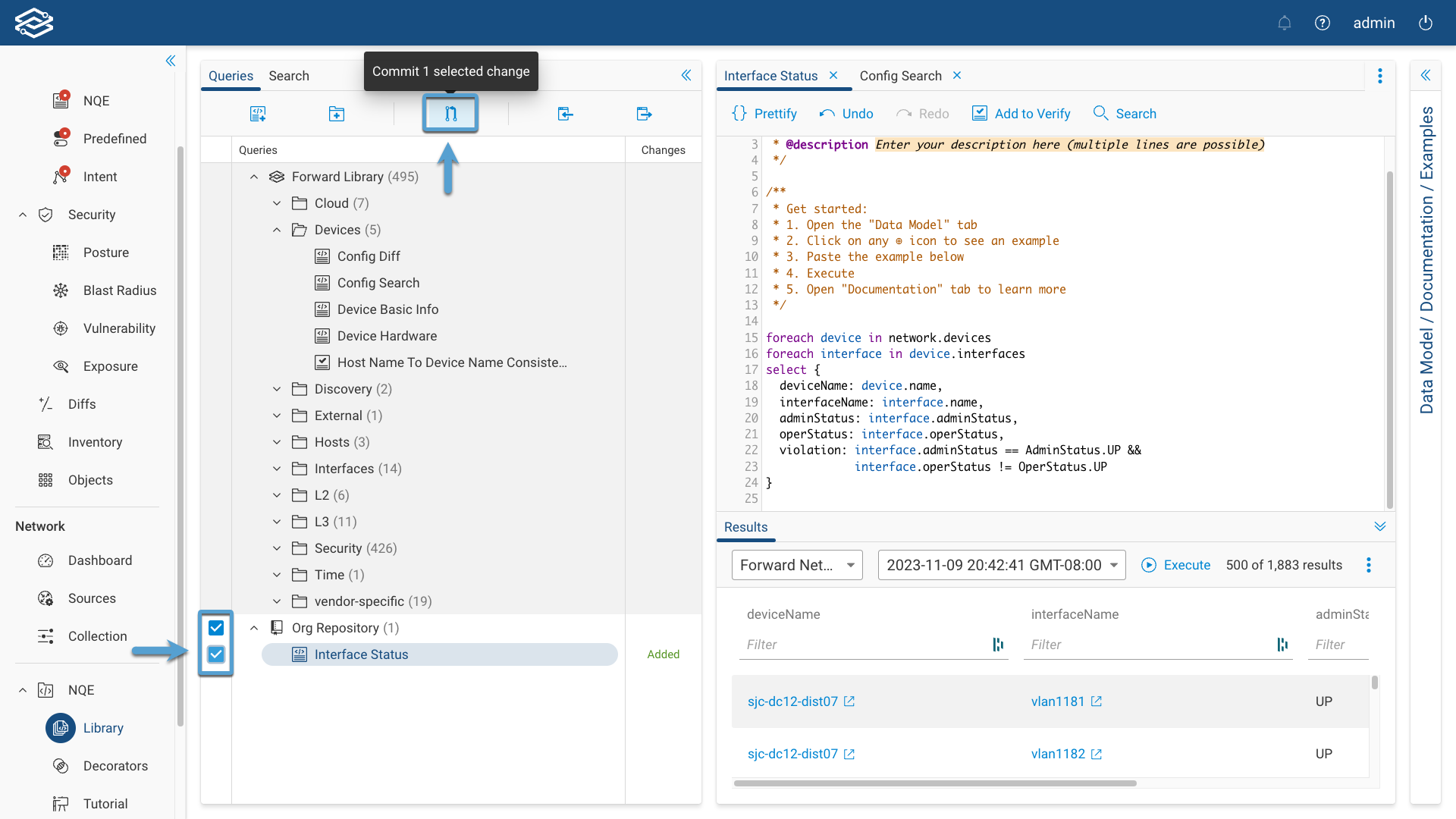 Selecting Queries to Commit