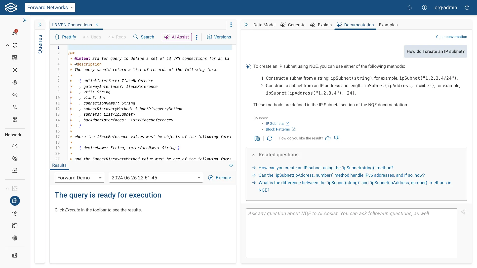 NQE Docs AI Assist