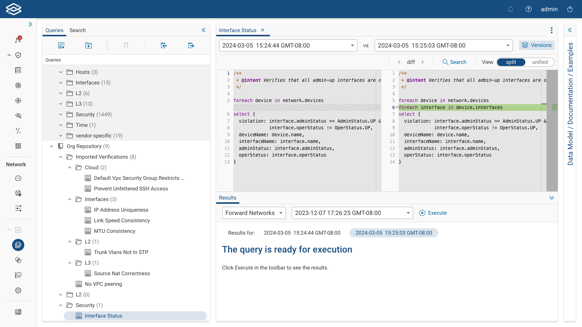 NQE Query History View