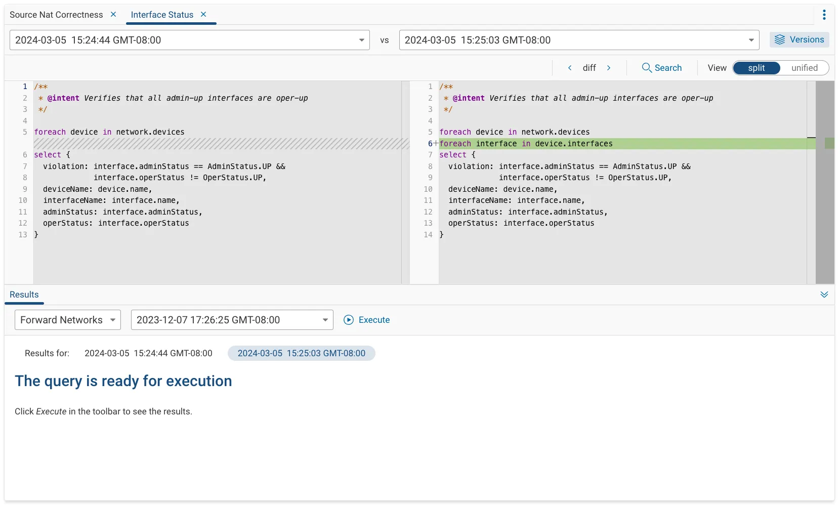 NQE Query Results