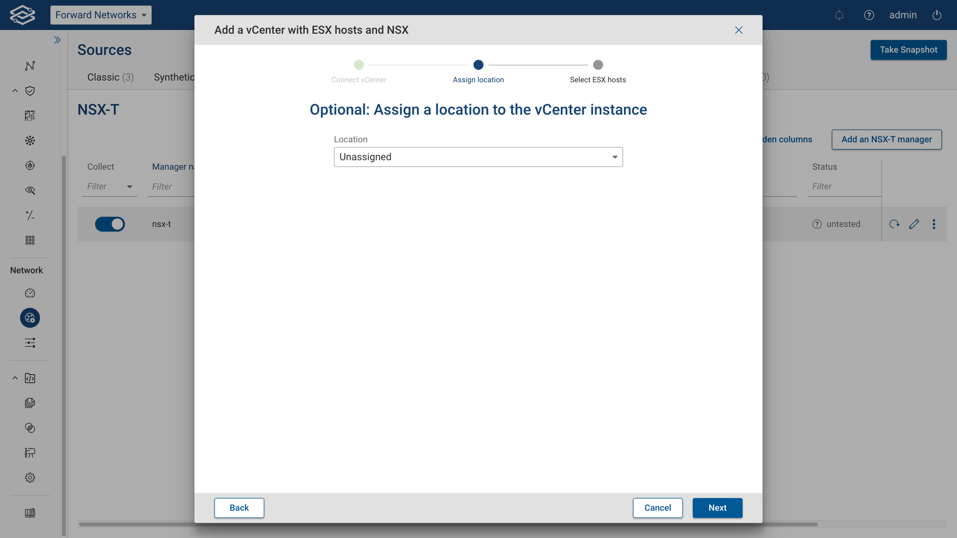 VMware NSXT vCenter Location