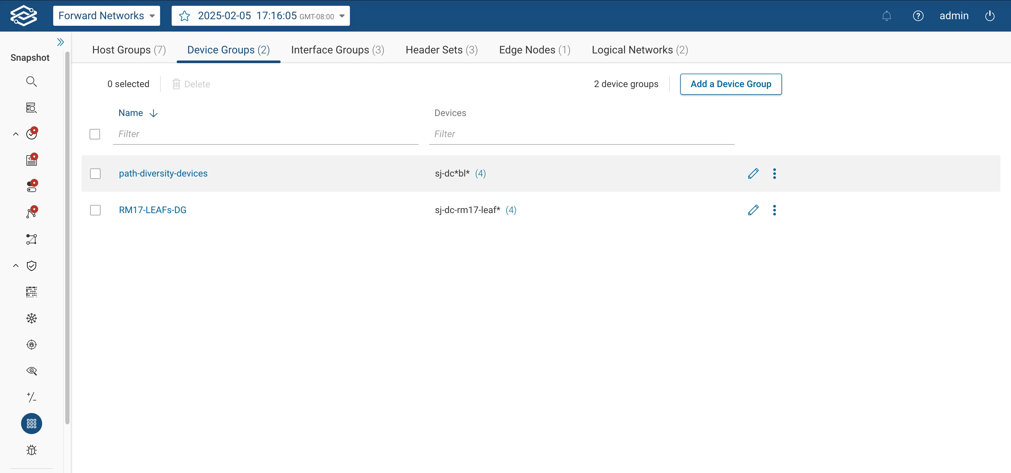 Objects Device Group