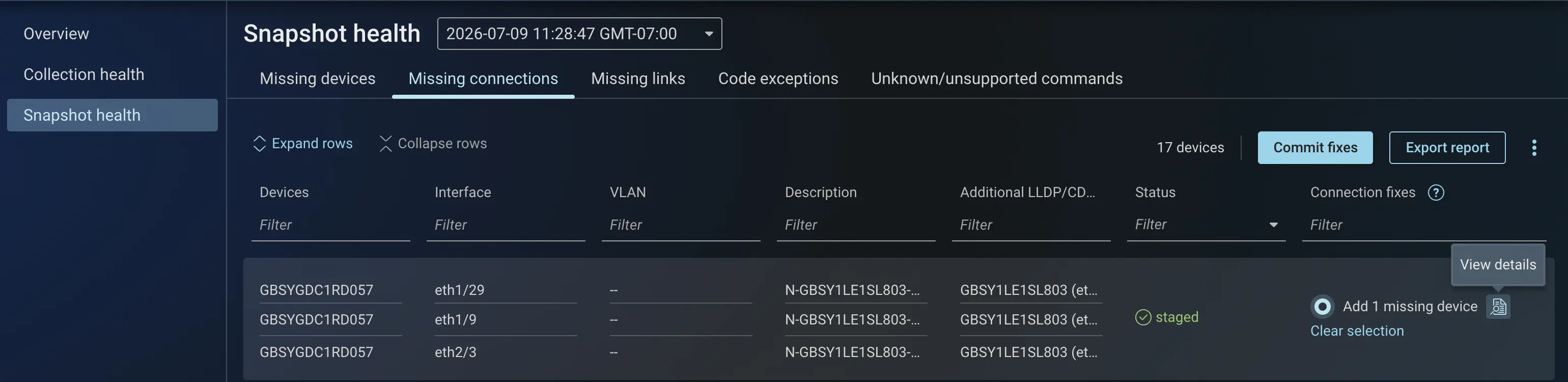 Add missing device to snapshot