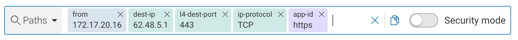 Automatically parsed and tokenized query representation