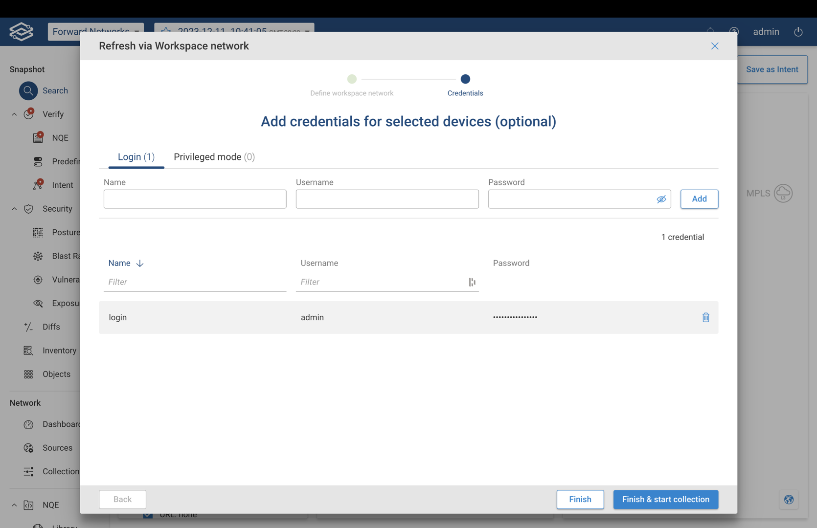 Path Analysis - Add Device Credentials