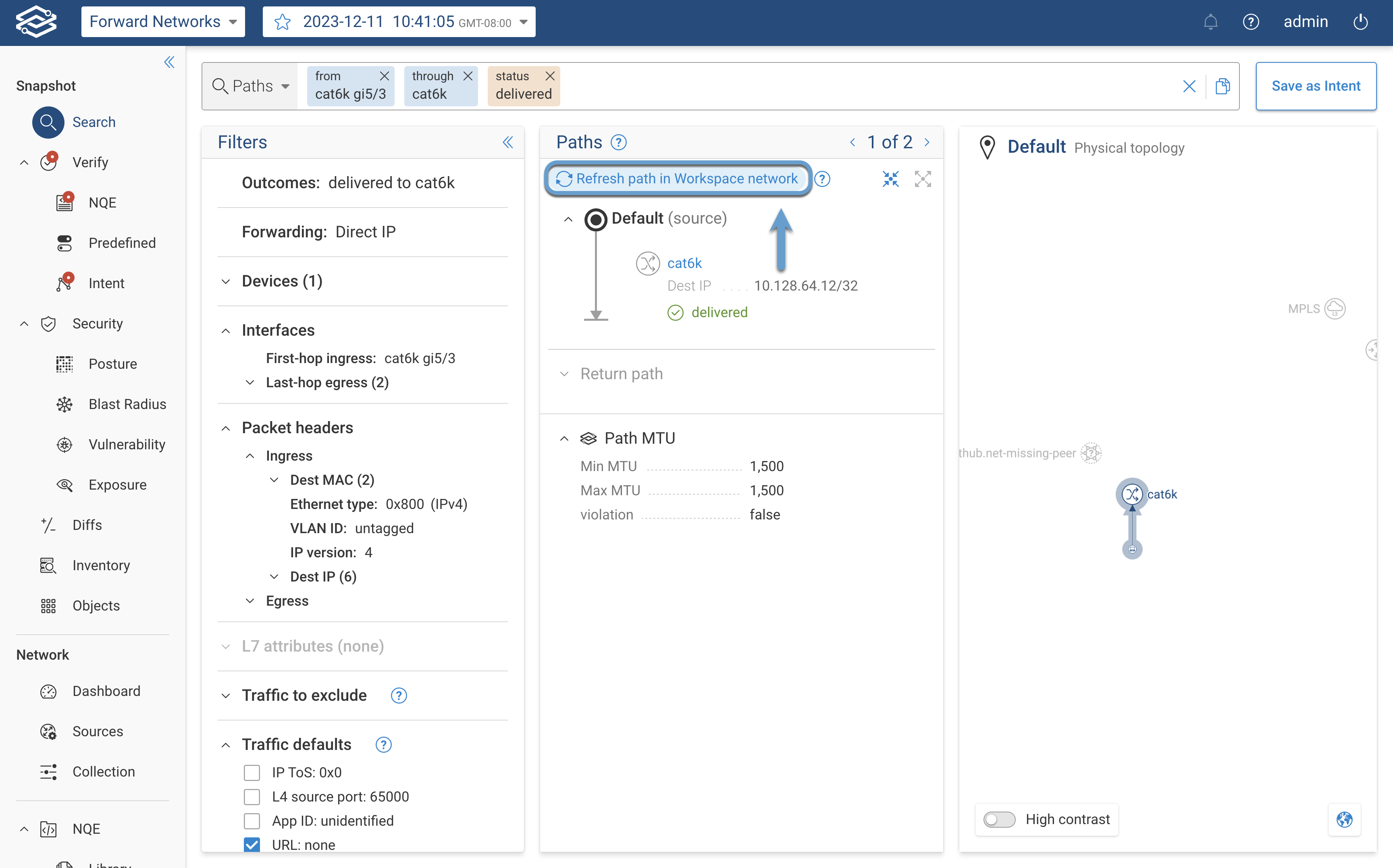 Create Workspace Network from Path Analysis