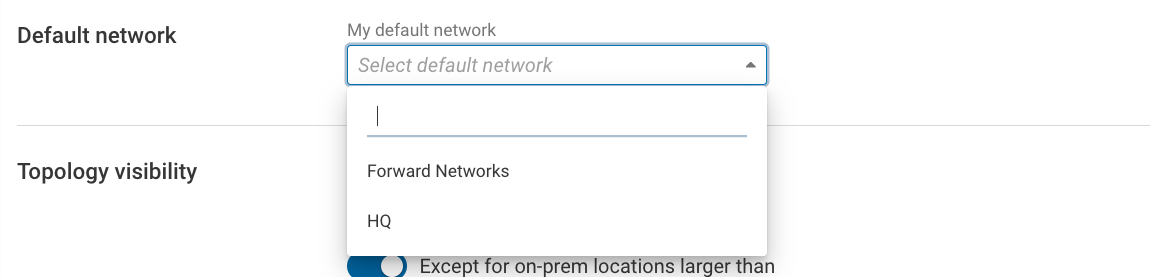 Default Network Select