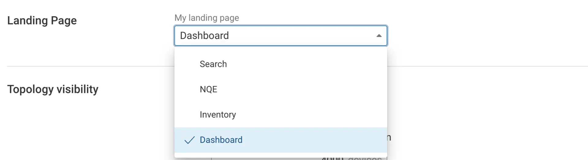 Landing Page Select